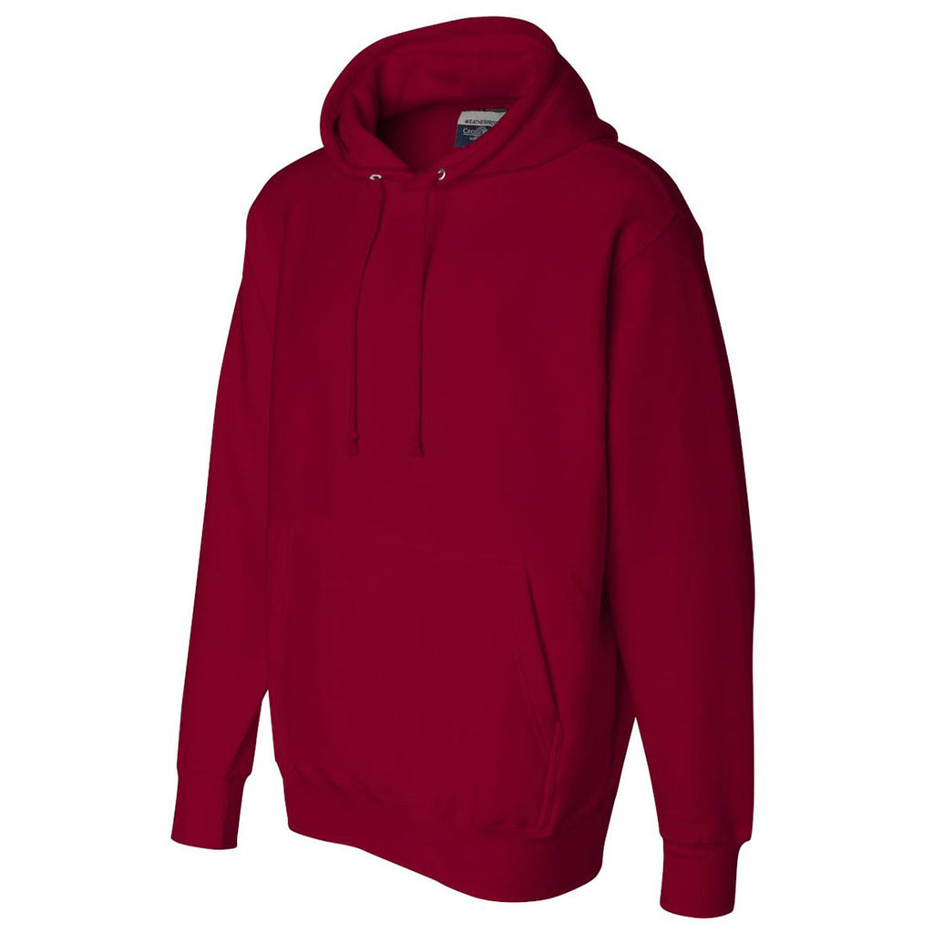 Weatherproof Men's Red Cross Weave Hooded Sweatshirt