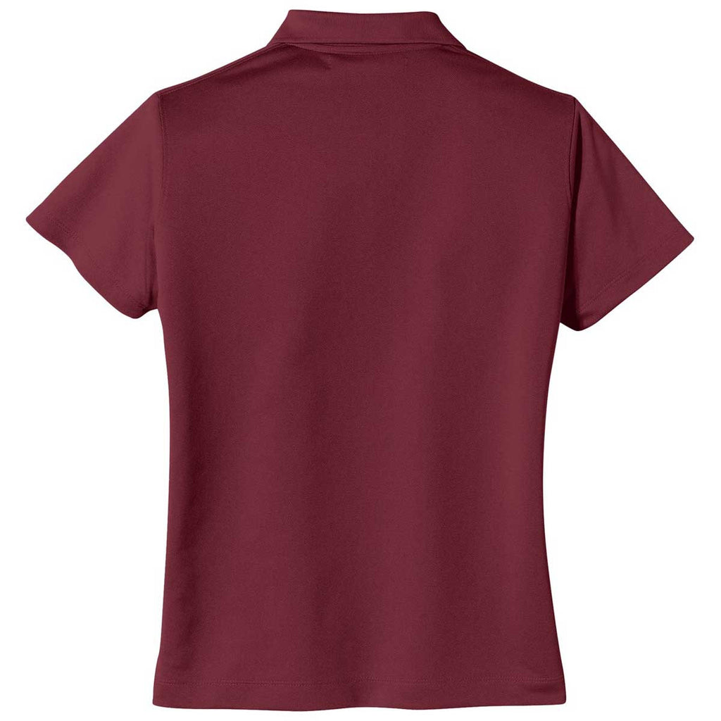 Nike Women's Dark Red Tech Basic Dri-FIT Short Sleeve Polo