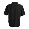 Vantage Men's Black Soft-Blend Double-Tuck Pique Polo