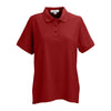 Vantage Women's Crimson Soft-Blend Double-Tuck Pique Polo