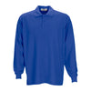 Vantage Men's Royal Long Sleeve Soft-Blend Double-Tuck Pique Polo