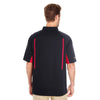 Holloway Men's Black/Scarlet Avenger Short-Sleeve Polo