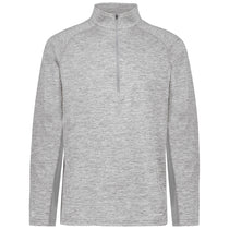 Holloway Men's Athletic Heather Grey Electrify Coolcore 1/2 Zip Pullover