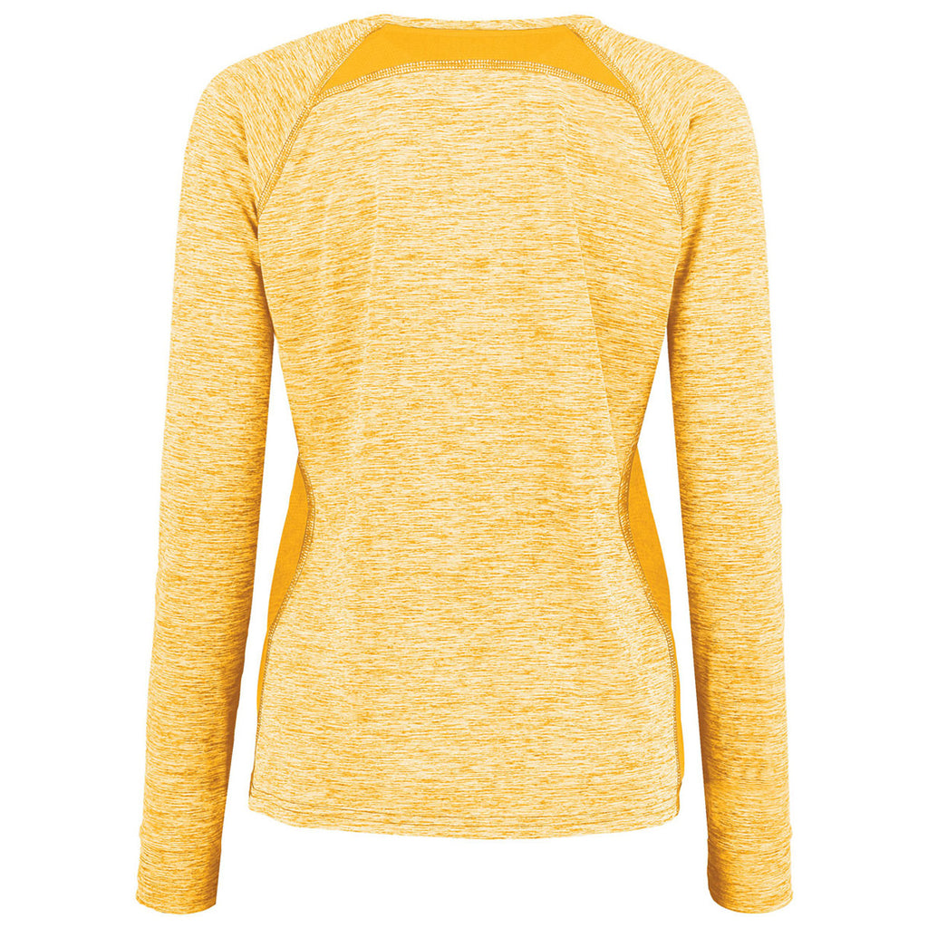 Holloway Women's Gold Heather Electrify Coolcore Long Sleeve Tee