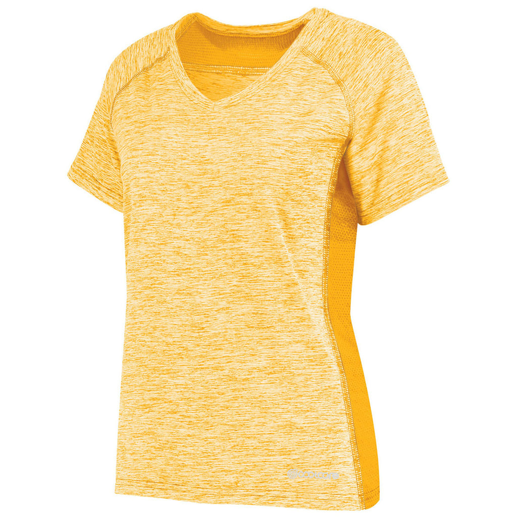 Holloway Women's Gold Heather Electrify Coolcore Tee