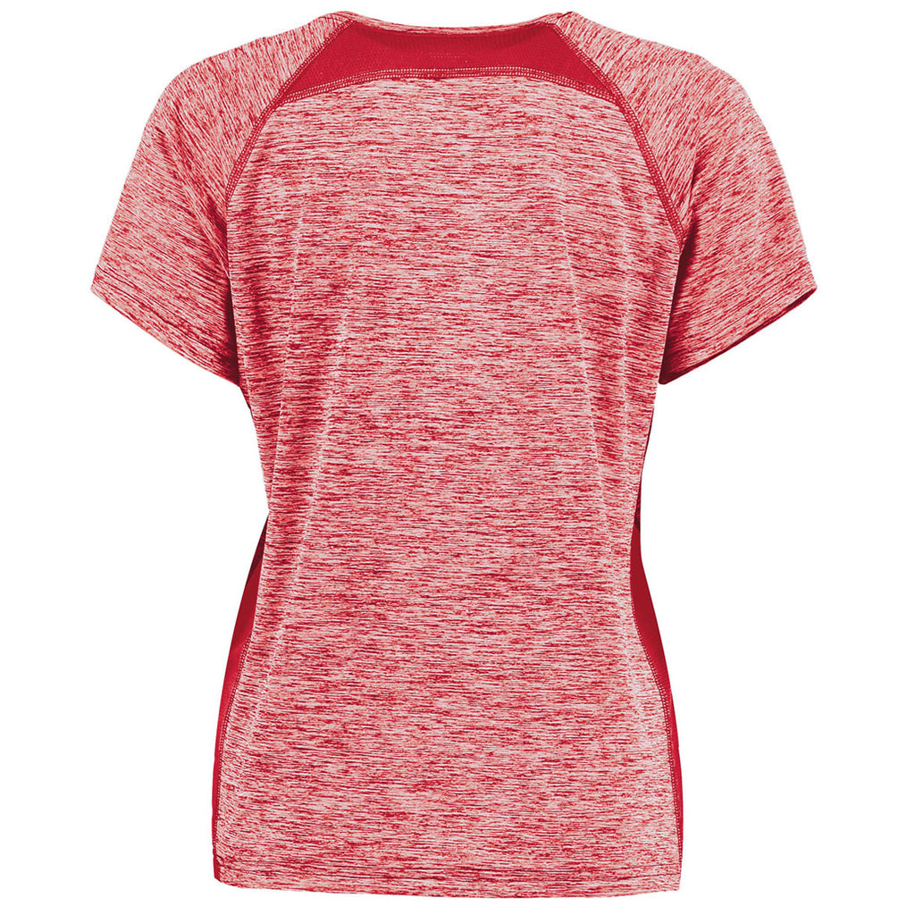 Holloway Women's Scarlet Heather Electrify Coolcore Tee