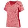 Holloway Women's Scarlet Heather Electrify Coolcore Tee