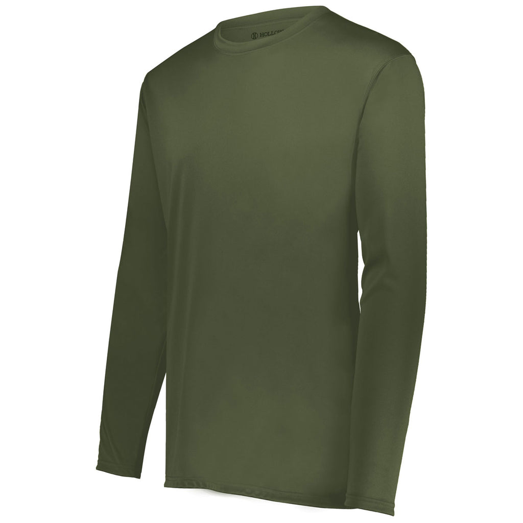 Holloway Men's Olive Momentum Long Sleeve Tee