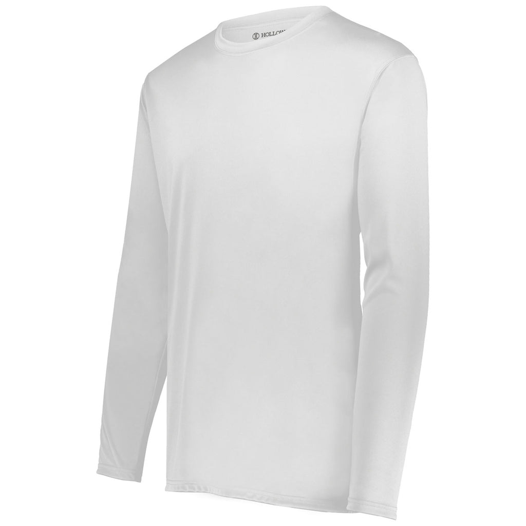 Holloway Men's White Momentum Long Sleeve Tee