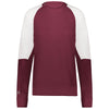 Holloway Women's Maroon/White Momentum Team Fleece Crew