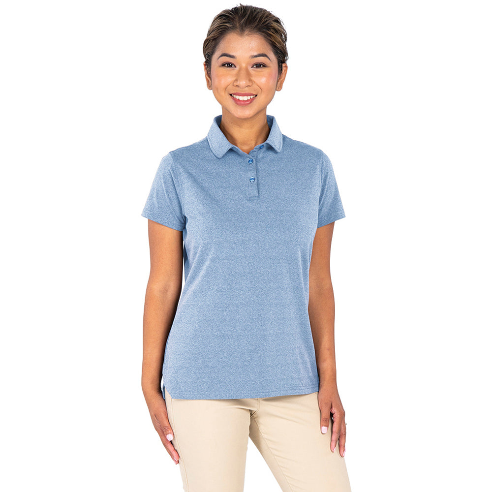 Charles River Women's Royal Heathered Eco-Logic Stretch Polo