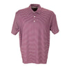 Vantage Men's Deep Maroon/Grey Melange Pro Tonal Micro-Stripe Polo