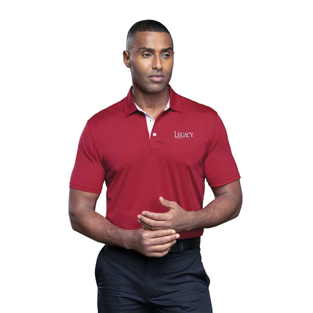 Vantage Men's Sport Red Pro Signature Polo