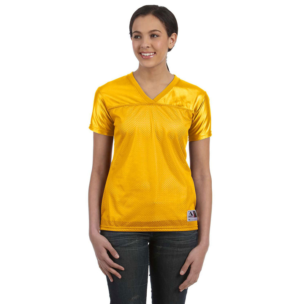 Augusta Sportswear Women's Gold Junior Fit Replica Football T-Shirt