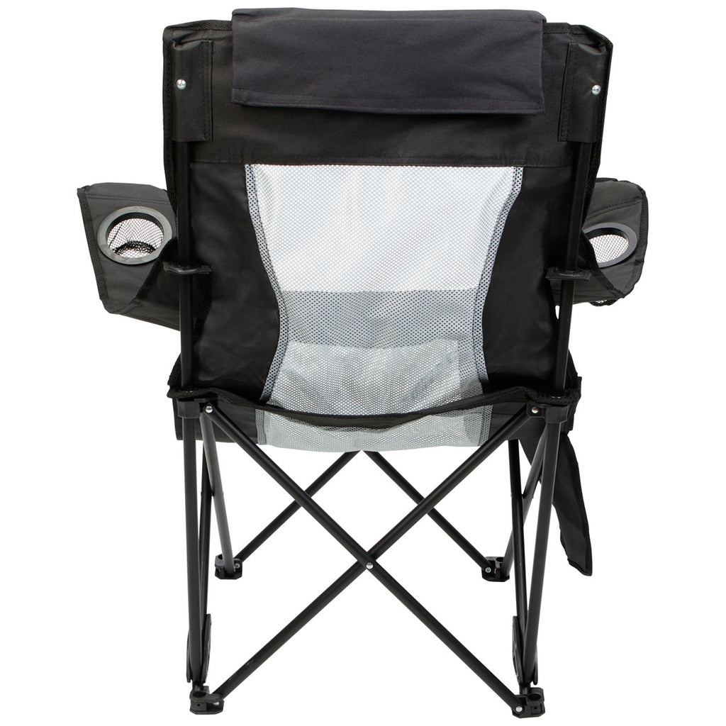 Koozie Black 2-in-1 Mesh Adirondack Chair and Table