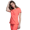 Cherokee Women's Orange Sugar Infinity Mock Wrap Top