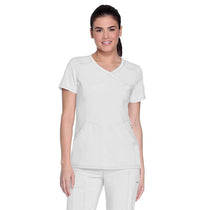 Cherokee Women's White Infinity Mock Wrap Top