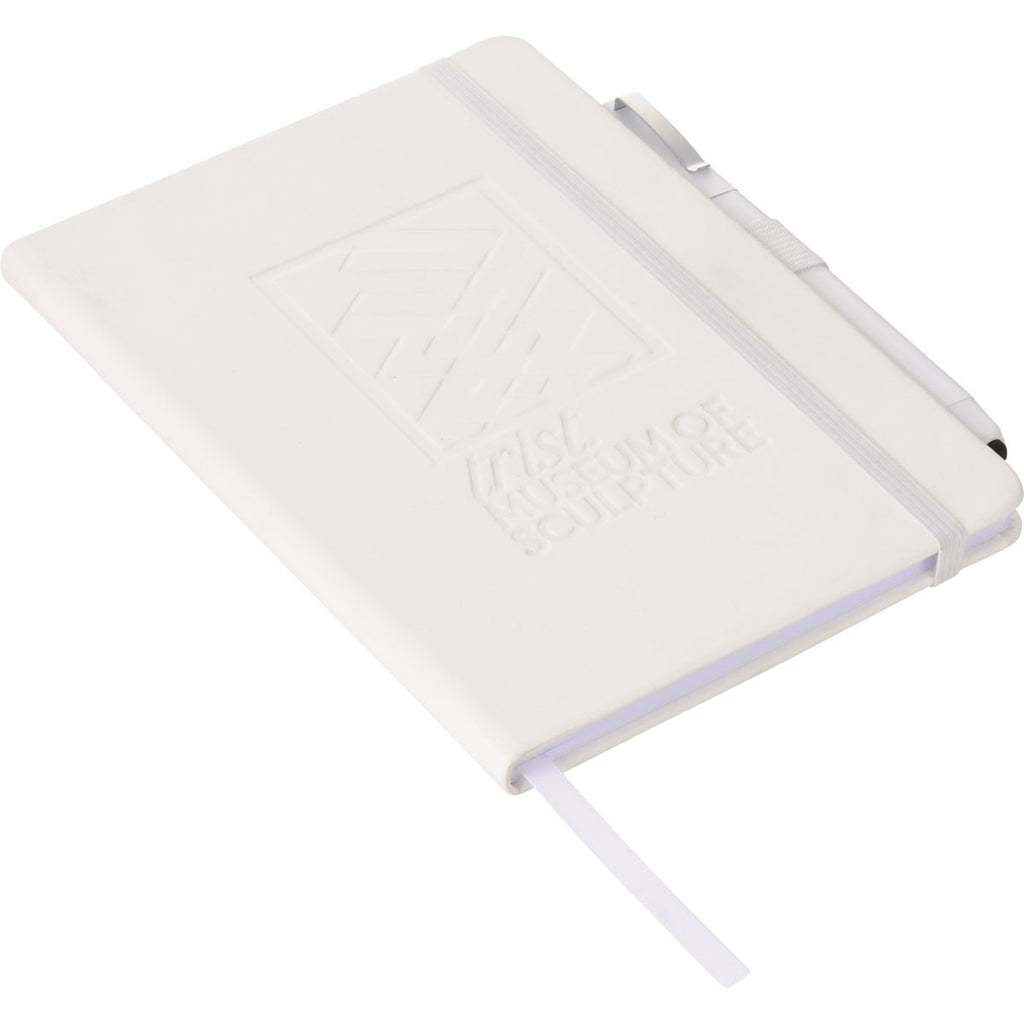 JournalBooks White Vienna Hard Bound Notebook (pen sold separately)