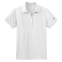 Nike Women's White Dri-FIT Short Sleeve Classic Polo