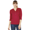 Charles River Women's Red Windsor Henley