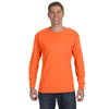 Jerzees Men's Safety Orange 5.6 Oz Dri-Power Active Long-Sleeve T-Shirt