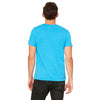 Bella + Canvas Unisex Neon Blue Jersey Short-Sleeve V-Neck T-Shirt