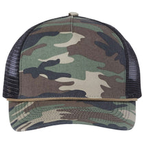 Dri Duck Unisex Camo/Black/Khaki Retro Rope Cap