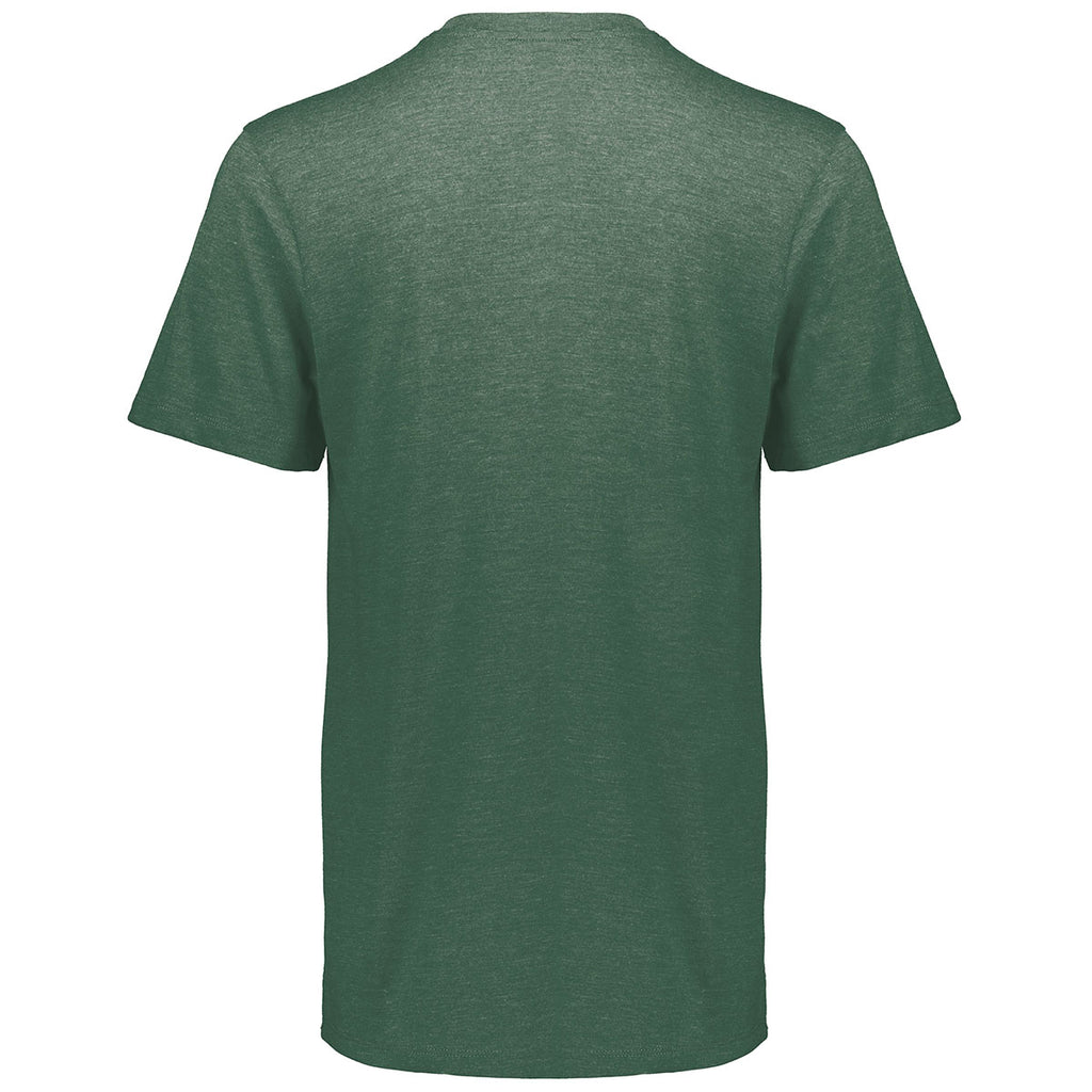 Augusta Sportswear Men's Dark Green Heather Tri-Blend Tee