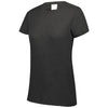 Augusta Sportswear Women's Black Heather Tri-Blend Tee