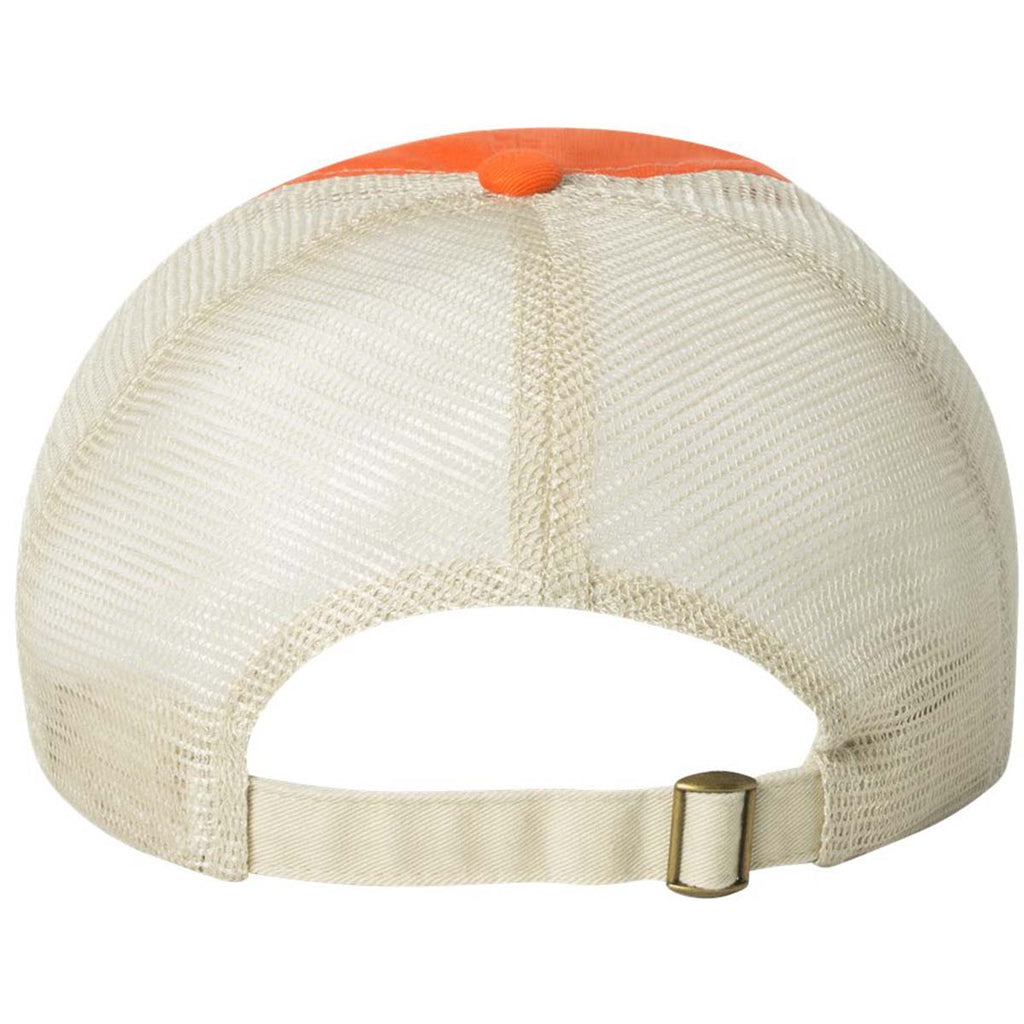 Sportsman Tangerine/Stone Contrast Stitch Mesh Cap