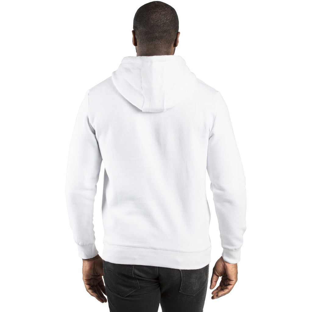 Threadfast Apparel Unisex White Ultimate Fleece Pullover Hooded Sweatshirt