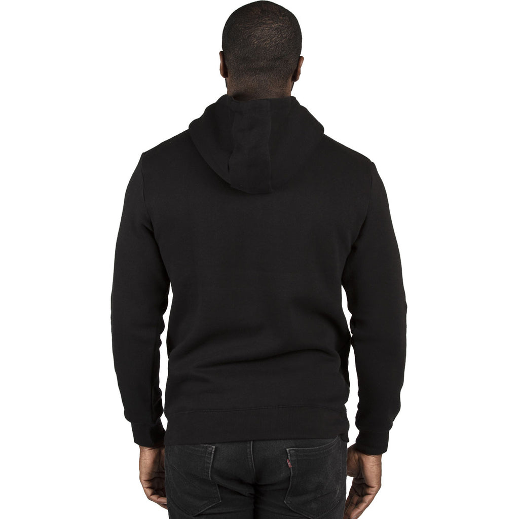 Threadfast Apparel Unisex Black Ultimate Fleece Pullover Hooded Sweatshirt