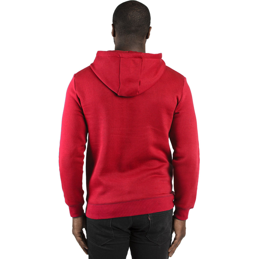 Threadfast Apparel Unisex Red Ultimate Fleece Pullover Hooded Sweatshirt