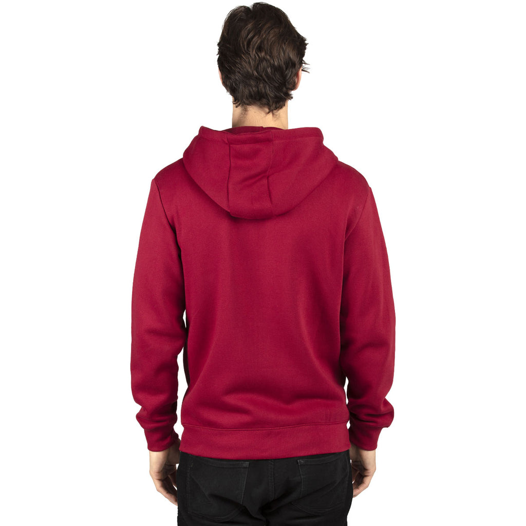 Threadfast Apparel Unisex Burgundy Ultimate Fleece Full-Zip Hooded Sweatshirt