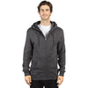 Threadfast Apparel Unisex Charcoal Heather Ultimate Fleece Full-Zip Hooded Sweatshirt