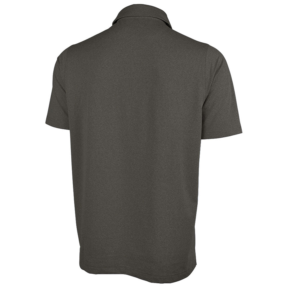 Charles River Men's Graphite Heathered Eco-Logic Stretch Polo