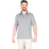 Charles River Men's Light Grey Heathered Eco-Logic Stretch Polo