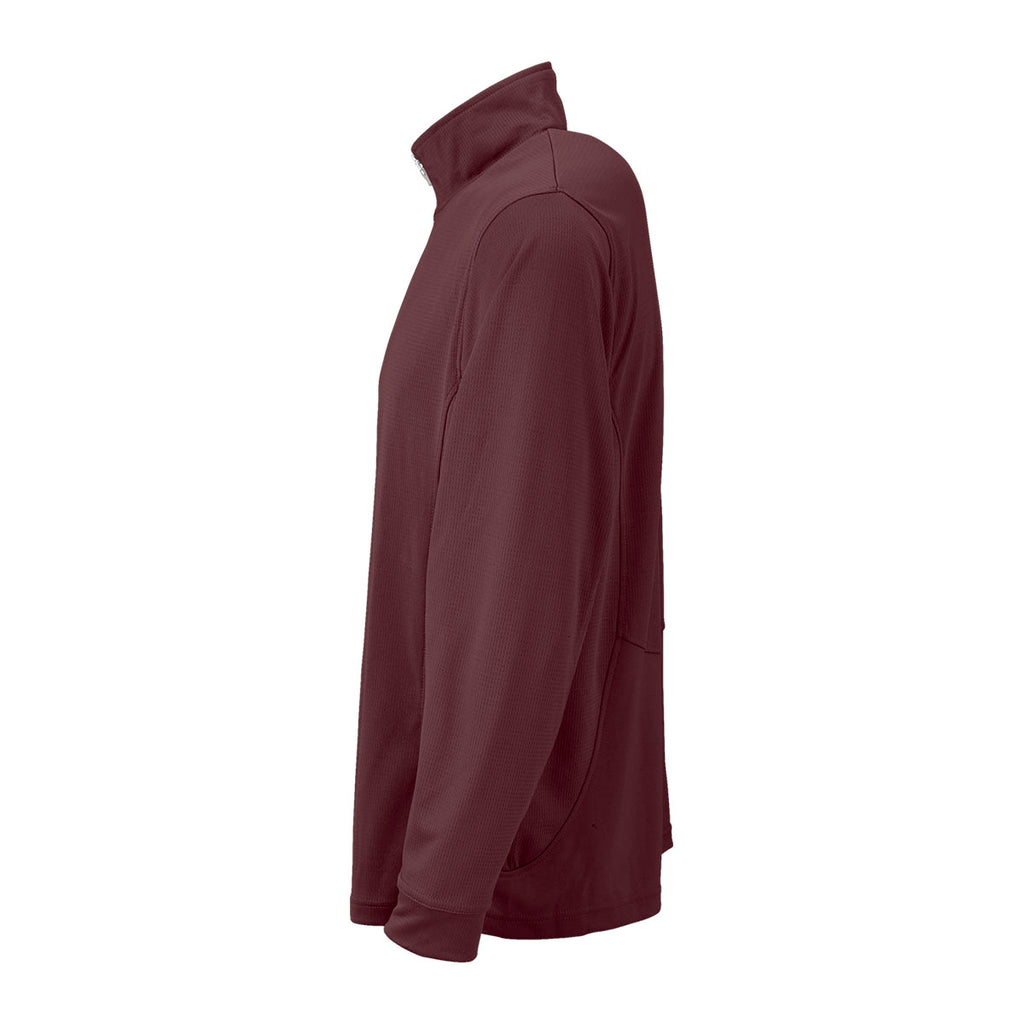 Vantage Men's Deep Maroon Mesh 1/4-Zip Tech Pullover