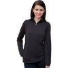 Vansport Women's Black Mesh 1/4-Zip Tech Pullover