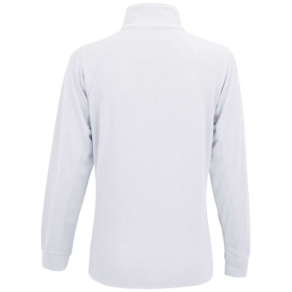 Vansport Women's White Mesh 1/4-Zip Tech Pullover