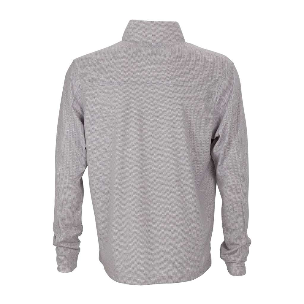 Vantage Men's Grey Pro Herringbone 1/4-Zip Pullover