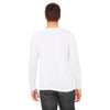 Bella + Canvas Unisex White Fleck Triblend Jersey Long-Sleeve V-Neck T-Shirt