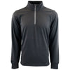 Vantage Men's Dark Grey Grid Quarter Zip Pullover