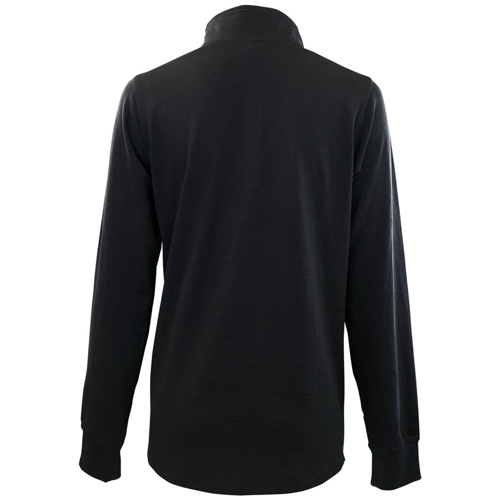 Vantage Women's Black Grid Quarter Zip Pullover