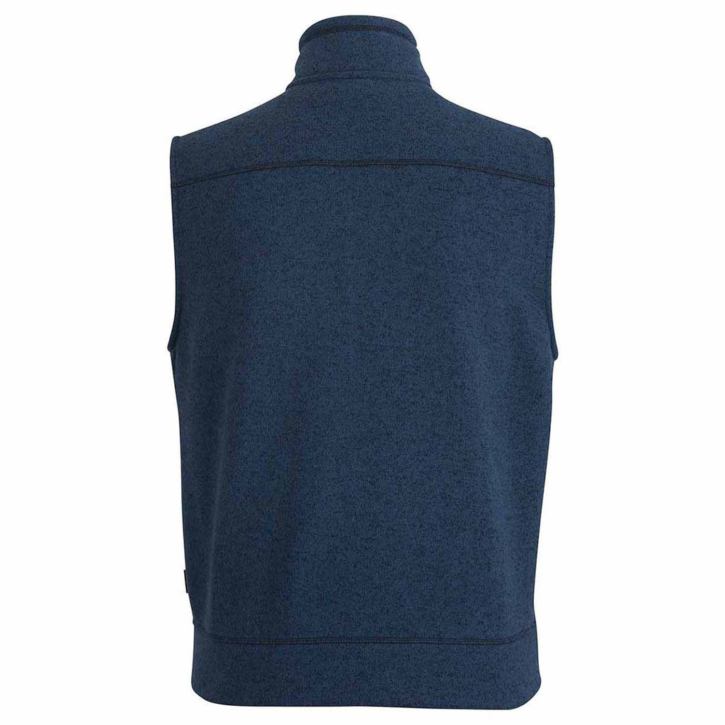 Edwards Men's Blue Heather Sweater Knit Fleece Vest with Pockets