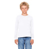 Bella + Canvas Youth White Jersey Long-Sleeve T-Shirt