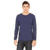 Bella + Canvas Men's Navy Jersey Long-Sleeve T-Shirt