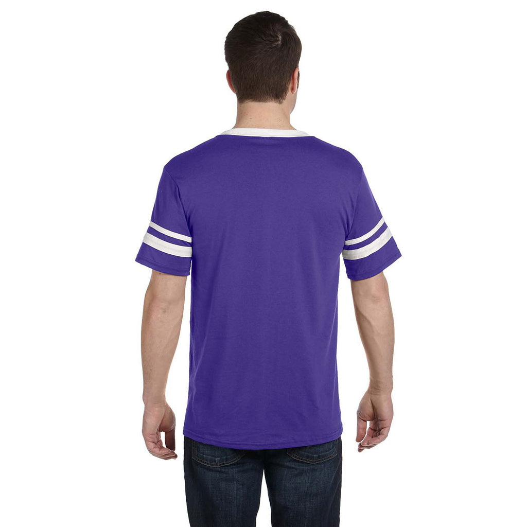 Augusta Sportswear Men's Purple/White Sleeve Stripe Jersey