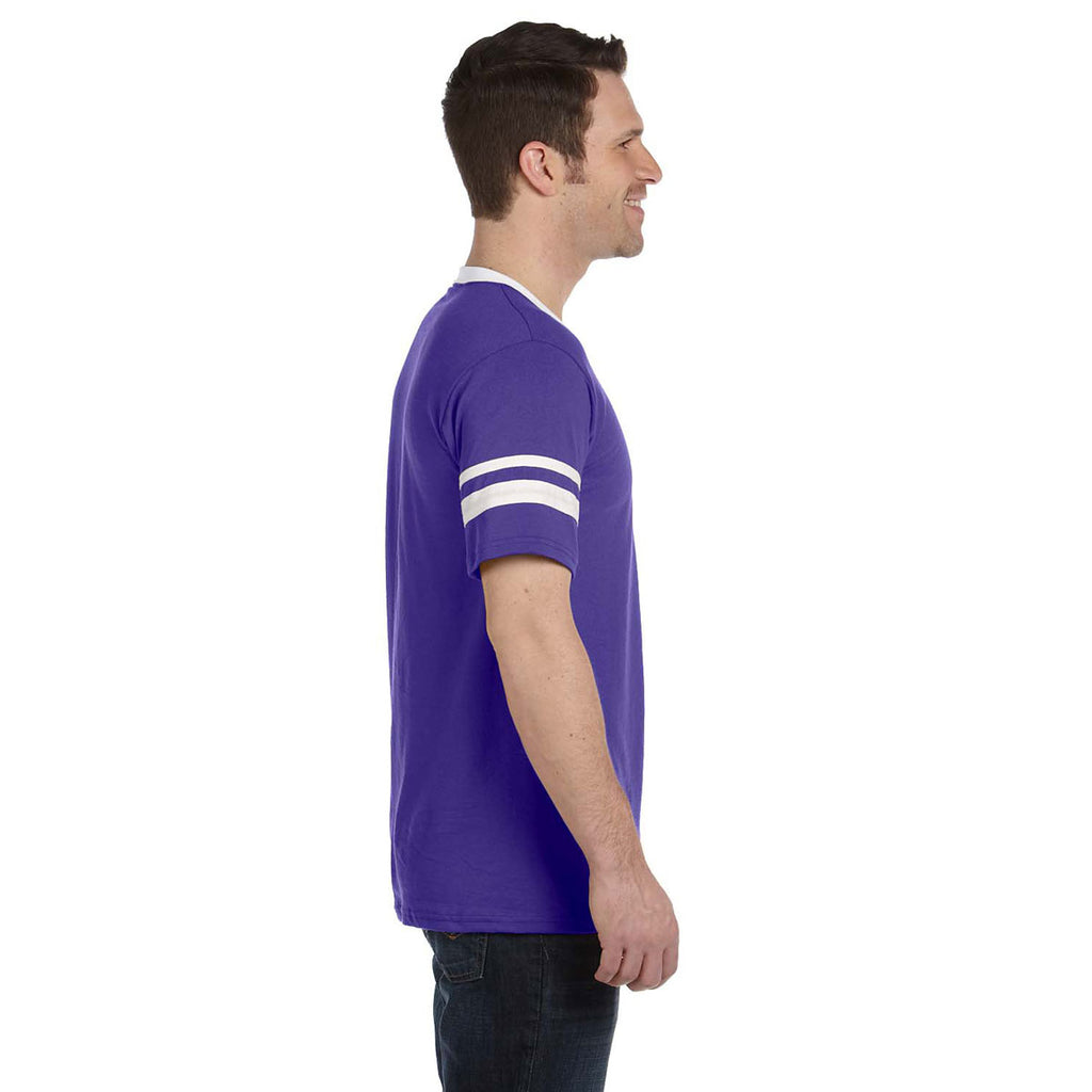 Augusta Sportswear Men's Purple/White Sleeve Stripe Jersey