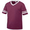 Augusta Sportswear Men's Maroon/White Sleeve Stripe Jersey